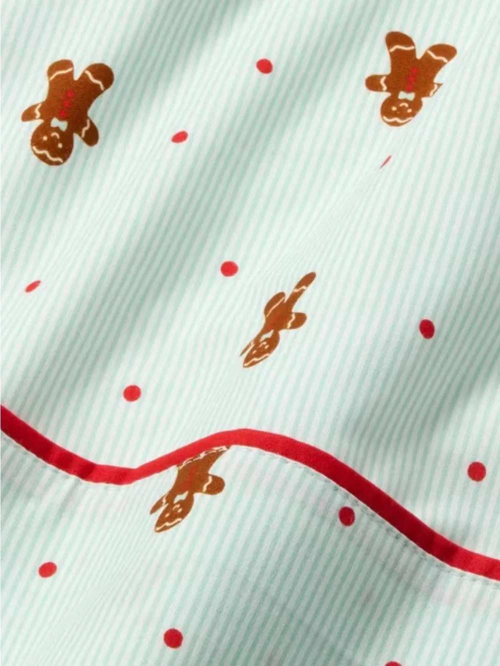 Super Cute FULL Gingerbread Dreams Striped Sheet Set 100% Cotton 220TC